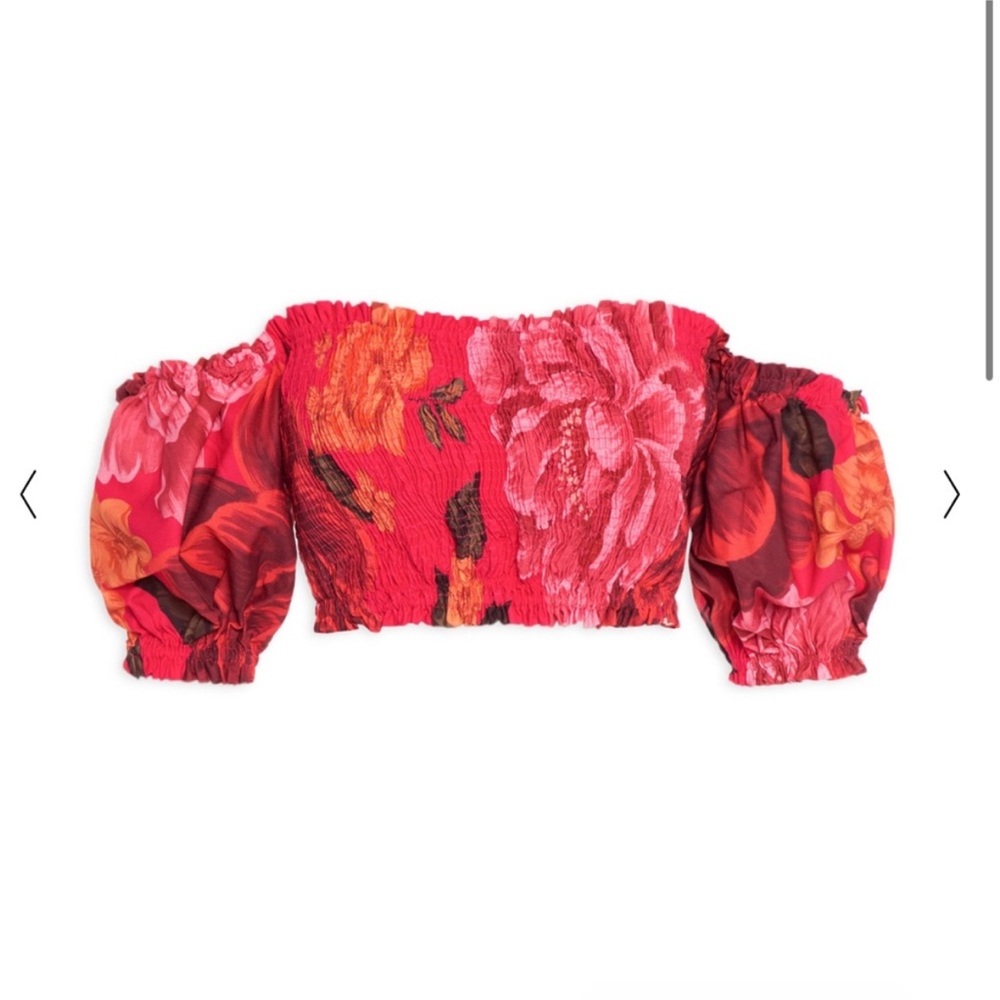 FARM Rio Red Floral Blouse